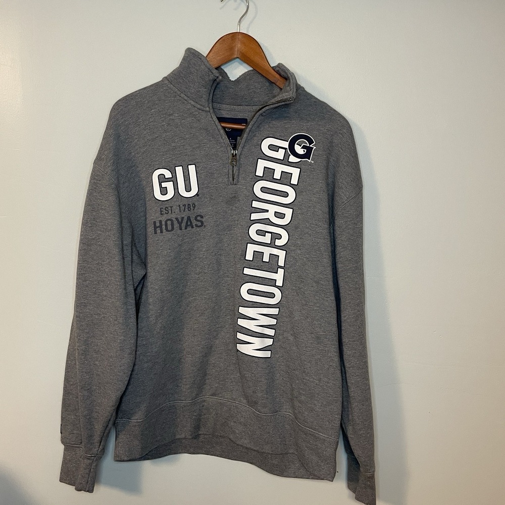2011 Jansport Georgetown University Sweatshirt Size Large 1/4 Zip Hoyas